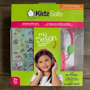 Kidz safe audio headphones pink
